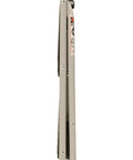 Side view of folded Two Step Folding Step Stool For Home Use Lightweight Gray Grab And Go Height Helper with non marring feet