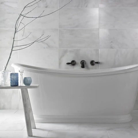 Brushed Nickel Tub Faucet With Wall Mounted Spout 3-Hole High Flow Tub Filler 2-Handle Valve And Trim Kit