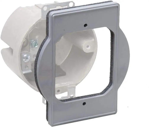 Plastic Round Box Adapter PRBA400G for weatherproof nonmetallic round receptacle box, front view