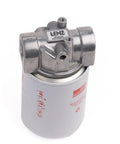 Heavy Duty Spin On Filter Assembly With 10 Micron Filtration 100 PSI Max 20 GPM Flow Rate Three Quarter Inch NPTF Port 15 PSI Bypass