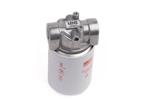 Heavy Duty Spin On Filter Assembly With 10 Micron Filtration 100 PSI Max 20 GPM Flow Rate Three Quarter Inch NPTF Port 15 PSI Bypass