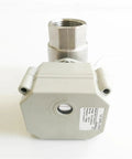Built Tough DN32 Electric Shut Off Valve With Limit Switch SS304 Stainless Steel Gears DC24V Motorized Control Valve NPT Thread view of the valve.