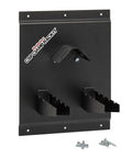 Clamping Squares Plus With Rack It Storage Mount For A Beefy Heavy Duty Workshop Organizer Wall Mounted Storage For Clamps And Accessories USA Made Powder Coated Finish Built To Last black steel wall rack with clamp slots and screws