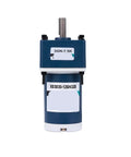 Compact 12V 24V Dc Motor With Gear Reduction And Adjustable Speed For Small Conveyor Belts Runs Smooth As Butter Knockout Durability Zero Hassle Setup Relies On Solid 30 Watt Power, showing front view.