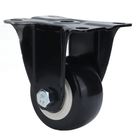 Jauarta Polyester Casters 63mm Heavy Duty Wheels, black caster wheel with stainless steel bracket for durability.
