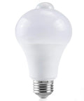 Intelligent PIR Motion Sensor LED Bulbs for Indoor Outdoor Use 9W 60W Equivalent E26 A19 5000K Daylight Dusk to Dawn Auto On Off Security Lighting for Garage Porch Front Door Stairs Hallway, white bulb