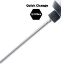 Close-up of the Three Pack Number Two Square Driver Bit Set With Three Lengths Two Inch Four Inch Six Inch for quick change.