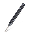 Heavy Duty Automatic Center Punch Featuring Adjustable Spring Tension And Anti Slip Knurled Grip, stainless steel tip and knurled handle.