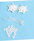 Components of Blue Carbon Fiber RC Helicopter Landing Gear Training Kit Universal Fit Pro Grade shown on a blue background