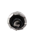 Close-up of Pro Grade Heavy Duty HSS 17mm Hole Saw Cutter Kit showing the serrated edge and central drill bit for metal drilling.
