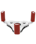 No Sweat Smoke Sensor Disassembly Tool Built With Rugged Aluminum Alloy Body And Reliable Gripper Head shown from above with red rubber grips.