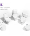 Ultra Slim Dual Nozzle Bidet Attachment For Toilet Seat Self Cleaning Non Electric Fresh Water Sprayer Fits Most Toilets