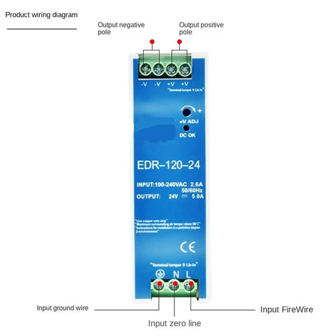 Rugged 12V And 24V DC Stabilized Track Switch DIN Rail Power Supply 75W 120W 150W 240W Transformer For Industrial Control And Automation And Systems Integration Ready With Wide Input Range And Quiet Operation For Reliable Process Control, wiring diagram
