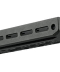 Close-up of ACC Elite Remington 700 SA RH Chassis System For Precision Rifle Stock Build, Durable Black Construction