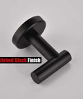 Matte Black Wall Mounted Towel Hook Set Two Pack Made From 304 Stainless Steel Corrosion Resistant For Bathroom Kitchen And Garage