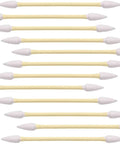 1200 Count Pack Precision Tip Cotton Swabs With Bamboo Sticks, Double Pointed For Makeup And Electronics Cleaning, Skin Friendly Soft Cotton Heads arranged on white background