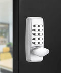 Keyless Digital Door Lock Set With Push Button Code Entry For Home And Business, No Key Hassle With Rugged Aluminum Body and Steel Internals, Password Keypad Lock for Doors, Gates, Fences, Windows, and Hotels, Easy Install and High Security.