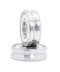 Heavy Duty V Groove Sealed Ball Bearings For Pulley Wheels And Linear Guide Tracks 8X22X7mm stacked showcasing precision design.