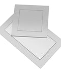 Stack of solid and hollow square and rectangular metal plates from 48 Piece Welding Practice Kit With Magnets For Beginners For MIG TIG ARC Gas And Brazing Training Includes 32 Rectangular Plates 16 Hollow Squares And 8 Solid Squares In Durable Black Metal Coupons