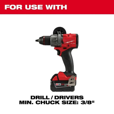 Awesome Milwaukee Style Hex Shank Hole Saw Kit With 9 General Purpose Cutting Bits Made From Tough 8 Percent Cobalt For Extra Wear Resistance And Rip Guard Teeth Plus Plug Jack For Fast Debris Removal On Any Hardwood Or Metal Job, for drill drivers, 3/8" chuck