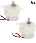 2 Pack DC 6V Micro Gear Motors With Dope Compact Reducer For RC Cars And Robots, DIY Toy Builds, shown in white casing