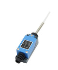 ME8166 Flexible Rod Coil Spring Actuator Momentary Limit Switch For Precise Industrial Control with blue casing and rod