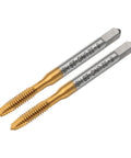 Two Pack Titanium Coated High Speed Steel Spiral Point Thread Tap 6 32 UNC Machine Tap For Metal Threading And Tapping