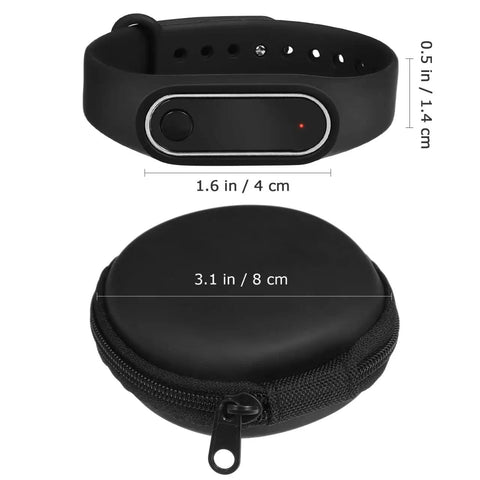 Anti Static Wrist Strap With Red Light Indicator For Esd Protection And Static Electricity Removal Unisex Black Wristband shown