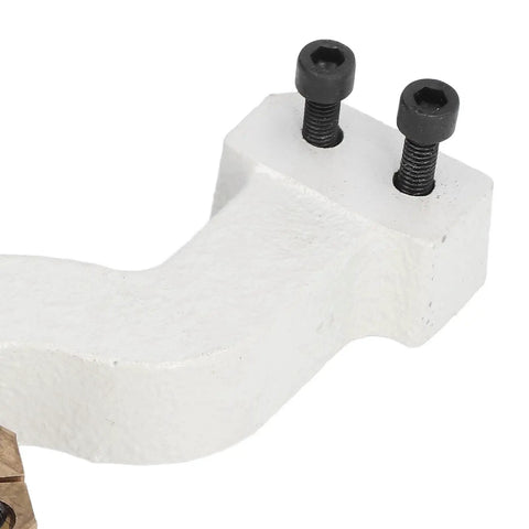 Premium Lathe Rest Steady Fixing Tool For Wood Turning Perfect For Wm 210 And 8x16 Frame close-up of the die cast aluminum body with screws.