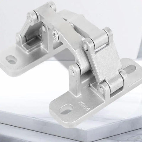 Heavy Duty Concealed Stone Door Hinges With Two Dimensional Adjustment built tough as nails on a marble surface.