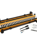 24 Inch Dovetail Jig Heavy Duty Woodworking Template Guide For Cabinets And Furniture Pro Grade Steel Aluminum Routing Fixture with tools included.