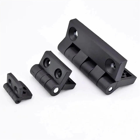 Concealed Hinge Set for Doors and Cabinets, 10 Pcs Black Nylon Plastic Butt Hinges displayed on a white background