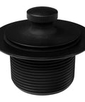 kousoer Bathtub Drain Plug Matte Black with Supplied Faceplate Screws front view of the drain plug, showing sleek design and matte finish.