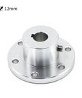 Heavy Duty Flange Coupling With Precision Keyway Shaft Joint For Power Transmission 12mm bore steel joint for efficient power transfer.