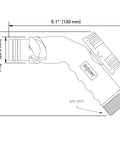 Technical diagram of Removable Outdoor Faucet Hose Connector with Quick Connect, showcasing dimensions and 3/4 inch GHT thread.