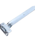 Offset Trailer Door Hinge 16 Inch Strap for side enclosed cargo utility RV metal construction in silver finish