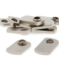 Stainless Steel Slide In T Nut With Offset Thread For Fifteen Series Aluminum Extrusion Five Sixteenths By Eighteen Thread 304