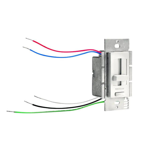 12V 60W LED Driver And Dimmer For Low Voltage Lighting, White Aluminum Housing, Dry Rated, Easy Install, DIY Friendly, wall-mounted wiring