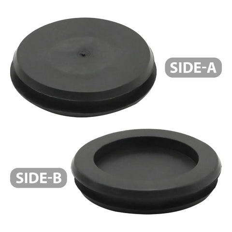 Ford Transmission Drain Plug Seal Rubber Replacement For E4OD 4R100 4R70W 5R100 Torque Converter Draining Port Prevents Oil Leaks Replaces E9TZ-7N171-A E9TZ7N171A Fits F Series 1990-2010 Bronco 1990-1996 No Leak Drama, black rubber, side views