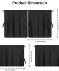Product dimensions of Top Shelf Heavy Duty Blackout Privacy Curtains For Tesla Cybertruck Rear Window Sun Shade.