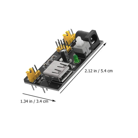 Six Pack Breadboard Power Supply Modules USB DC Regulated Low Voltage Board With Five Volt And Three Point Three Volt Outputs For Breadboards Ideal For School Lab And Hobby Projects, 2.12 x 1.34 in