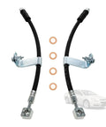 Chevy Malibu Front Right And Left Brake Hydraulic Hose Set Fits 2004 2012 Malibu L4 V6 replacement rubber-coated hoses with connectors