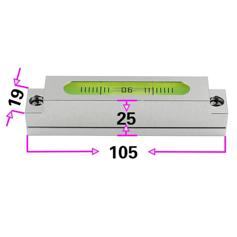 Adjustable small bar level Machine tool leveling high precision long horizontal bubble Mini spirit level(WHITE) size dimensions