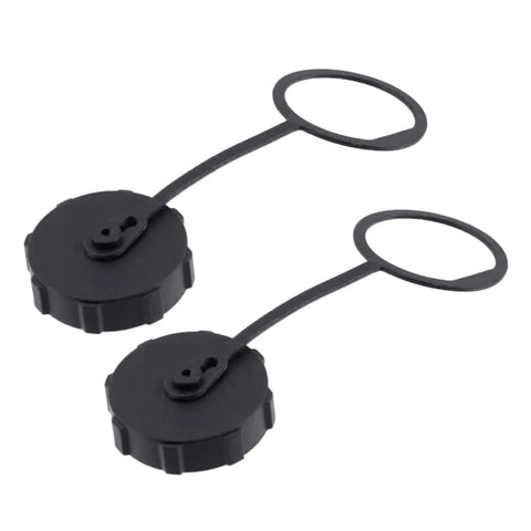 Heavy Duty Sprayer Tank Drain Covers with Secure Tether and Quick Emptying Threaded Caps fits most sprayers