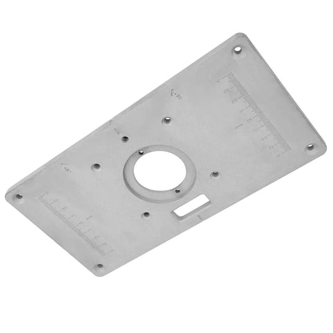 Rock Solid Aluminum Router Table Insert Plate Fits Dcw600 Like A Charm Precision Woodworking trimmer ring with precise measurement markings.
