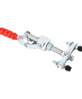 Push Pull Clamp With Double Heads For Welding And Router Tables, ergonomic toggle clamp, red handle, solid iron, 318kg clamping force