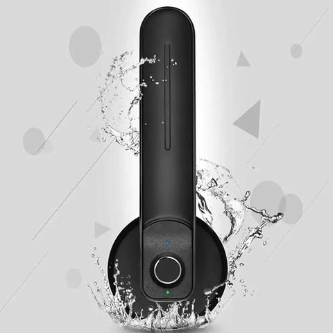 Straight Up Secure Zinc Alloy Fingerprint Door Lock With Two Backup Keys For No Extra Hustle Keyless Entry Smart Home Security Interior Door Handle Hardware and Heavy Duty Auto Lock System Quick Recognition Indoor Office with water splash effect.