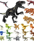 20 Piece Dino Figures Set For Jurassic World Building Blocks with T-Rex, Velociraptor, Triceratops, Pterodactyl, and more mini dinosaurs