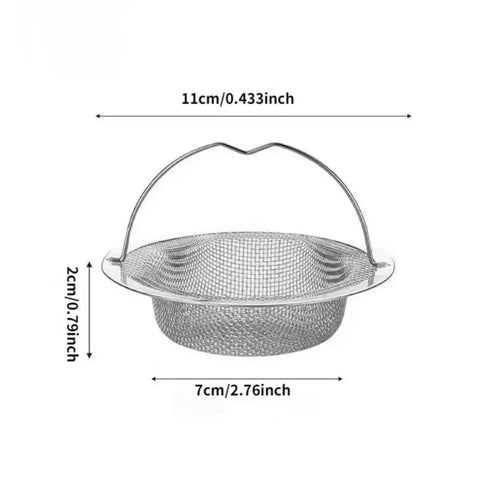 Ditch the Plumbing Headache Forever with This Tough Stainless Steel Sink Strainer Mesh Drain Catcher Filter Screen, 11cm, rust-proof.