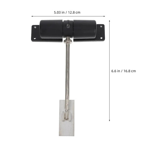 Automatic Door Closer With Spring Hinge For Home Doors, Garden Gates, And Fences Stainless Steel, dimensions shown
